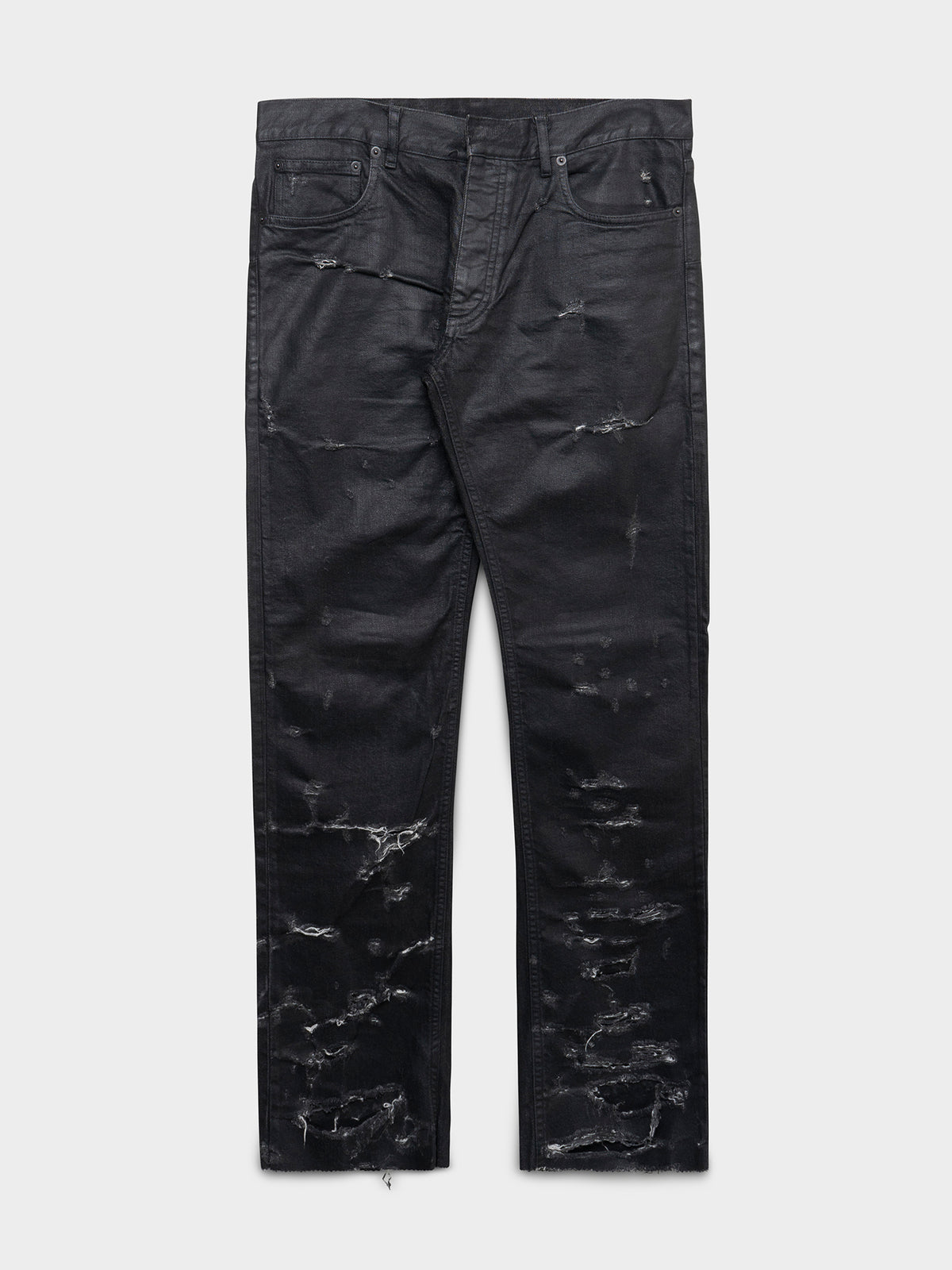 SS04 “Strip” Waxed Distressed Denim