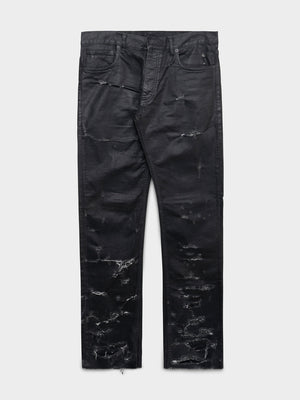 SS04 “Strip” Waxed Distressed Denim