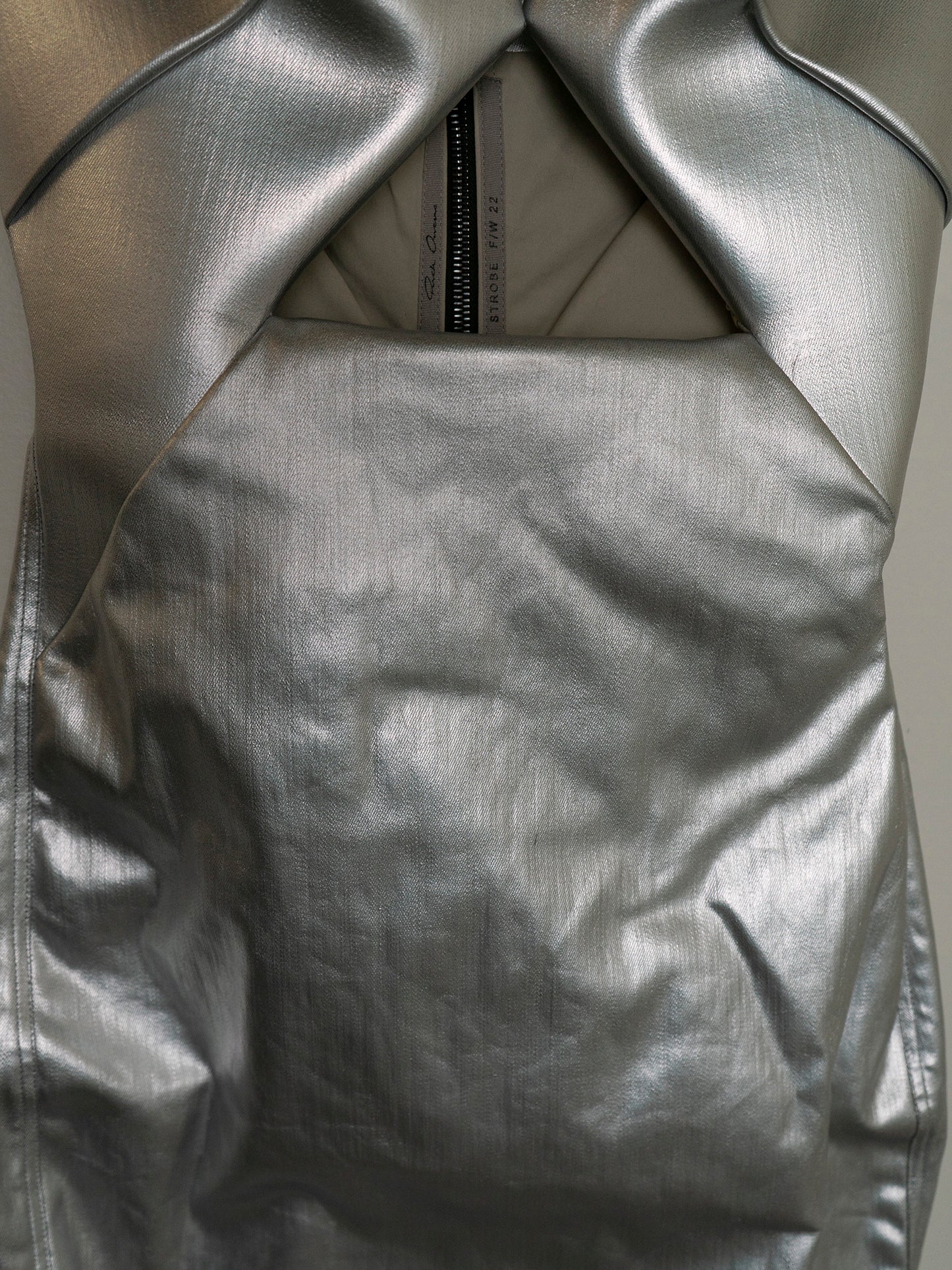 "Strobe" Metallic Prong Gown