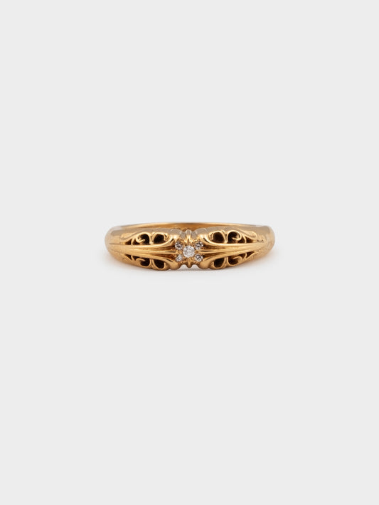 22K Pavé Diamond Baby KT Ring