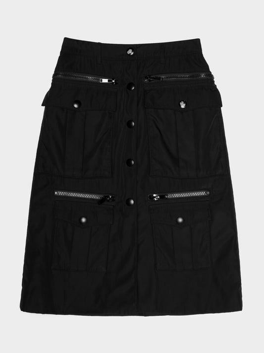 Gabardine Nylon Cargo Skirt