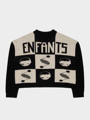 Intarsia Checker Sweater
