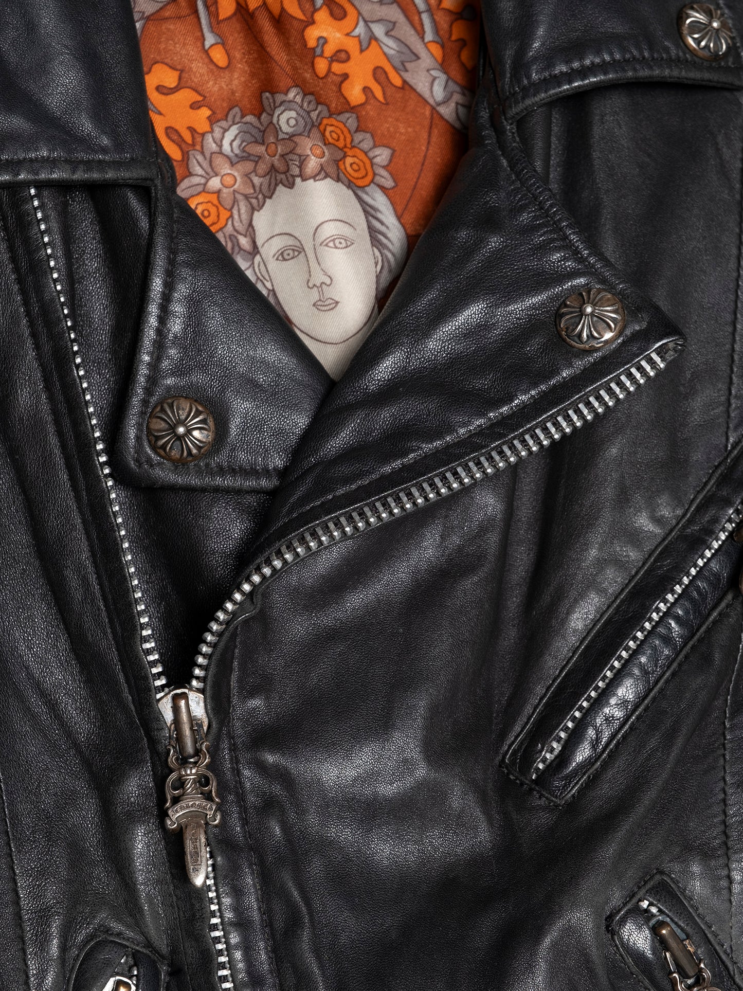 Hermés Lined JJ Dean Leather Rider Jacket