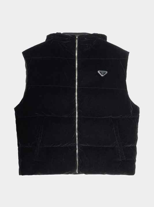 Velour Puffer Vest
