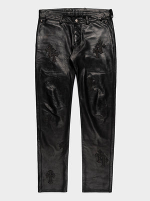 Leather Cross Patch Chinos
