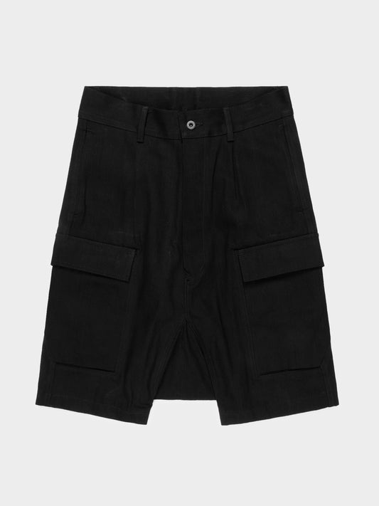 Raw Denim Cargo Pod Shorts