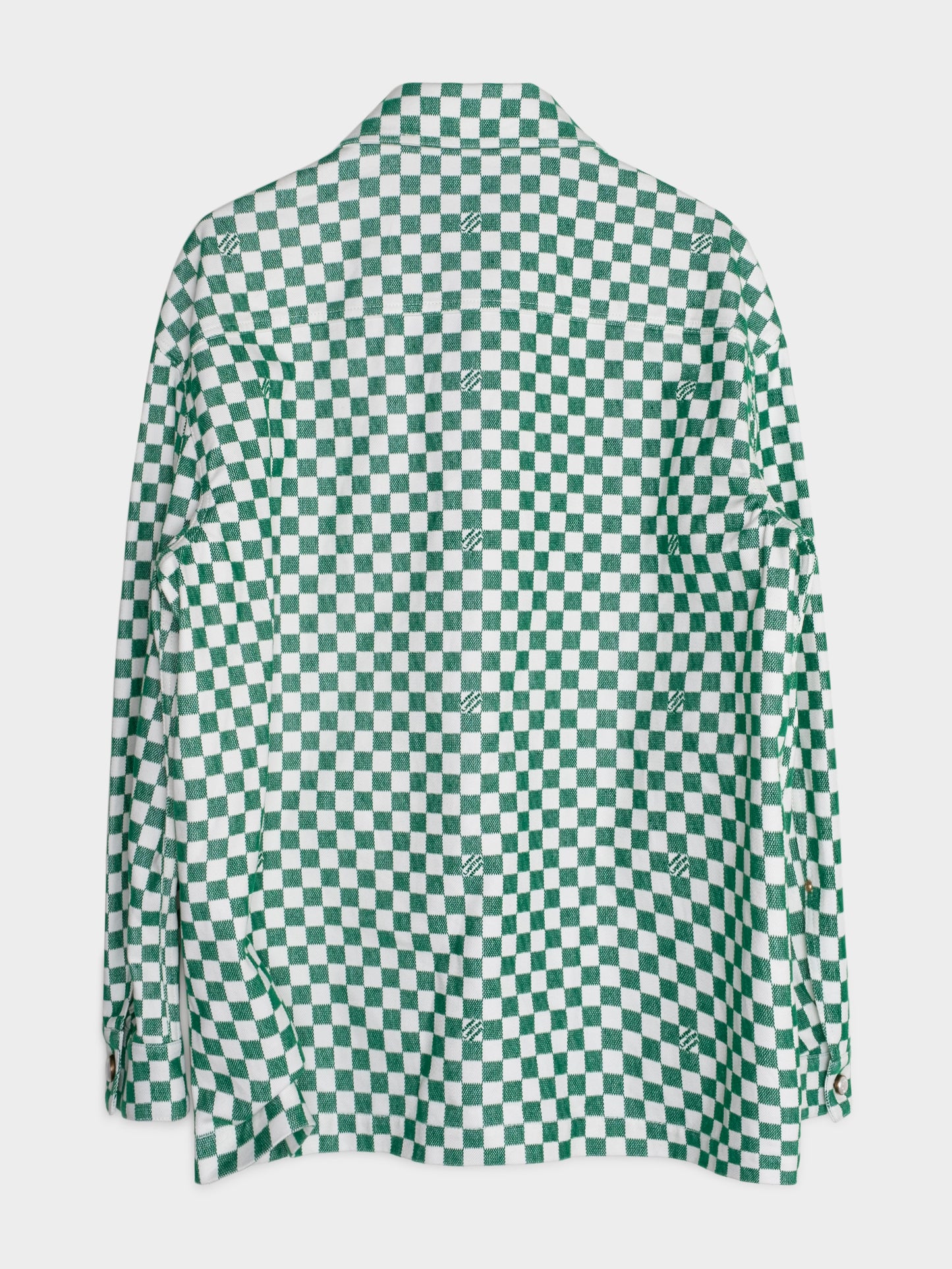 Fuzzy Damier Print Jacket