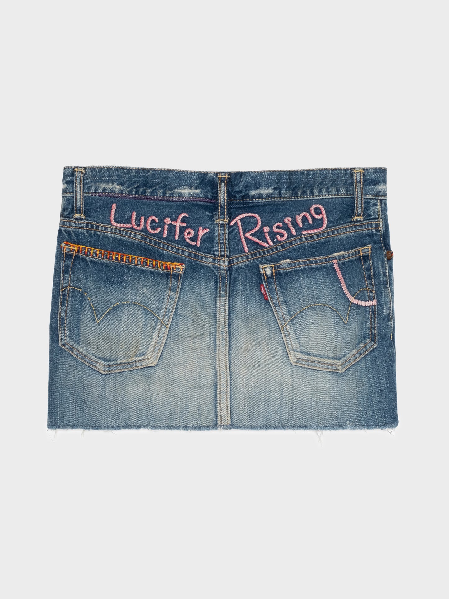 "Lucifer Rising" Denim Mini Skirt