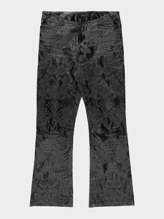 Tom Ford Embroidered Leather Pants