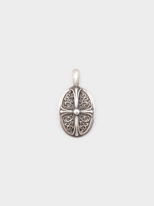 Classic Oval Cross Charm Pendant