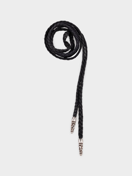 Chrome Hearts: Braided Leather Rope Necklace | Groupie