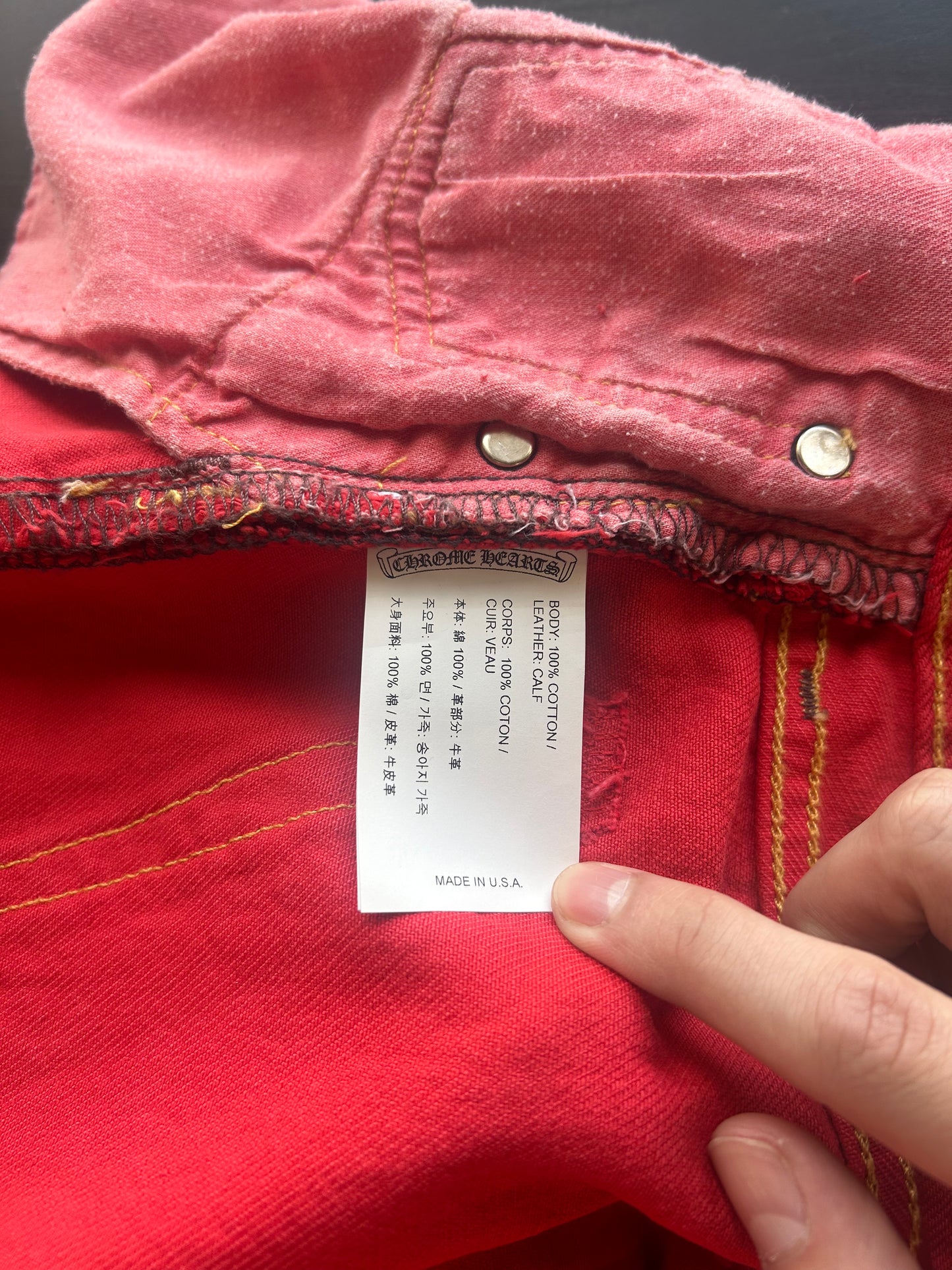Paris Red Patched Levi’s Jeans