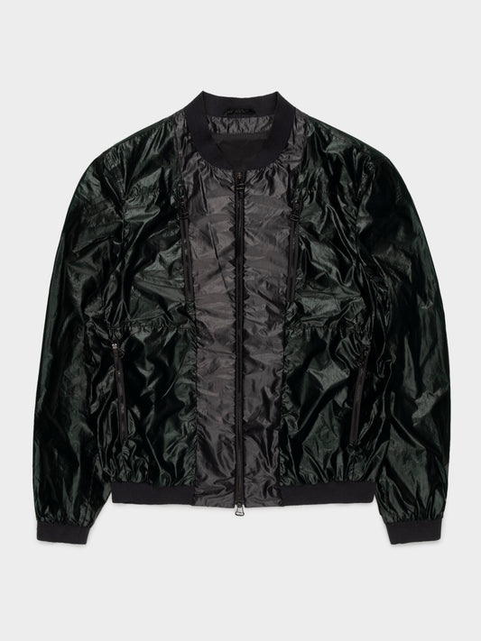 Metallic Triple Zip Bomber Jacket