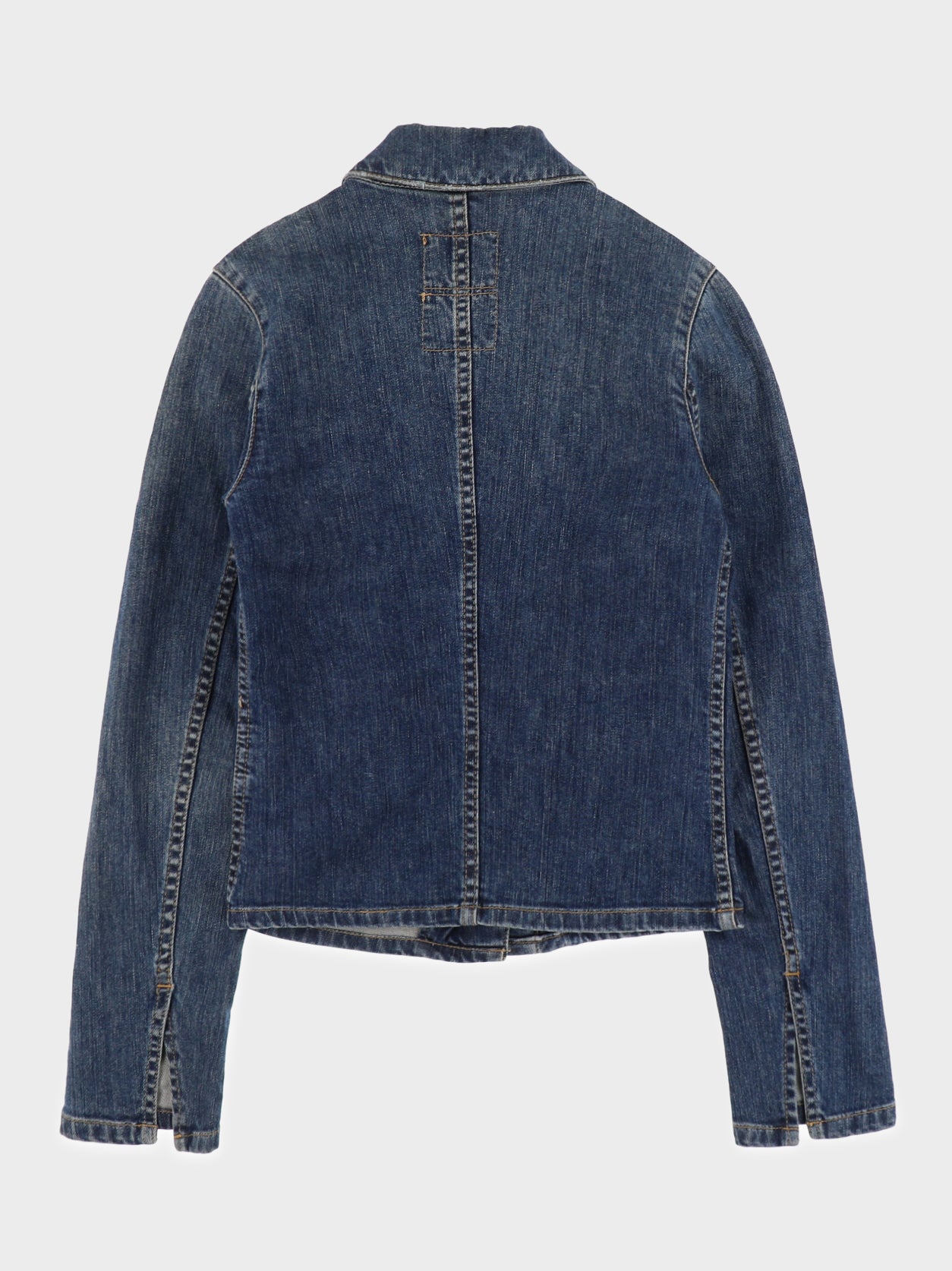 Elastic Denim Slim Jacket