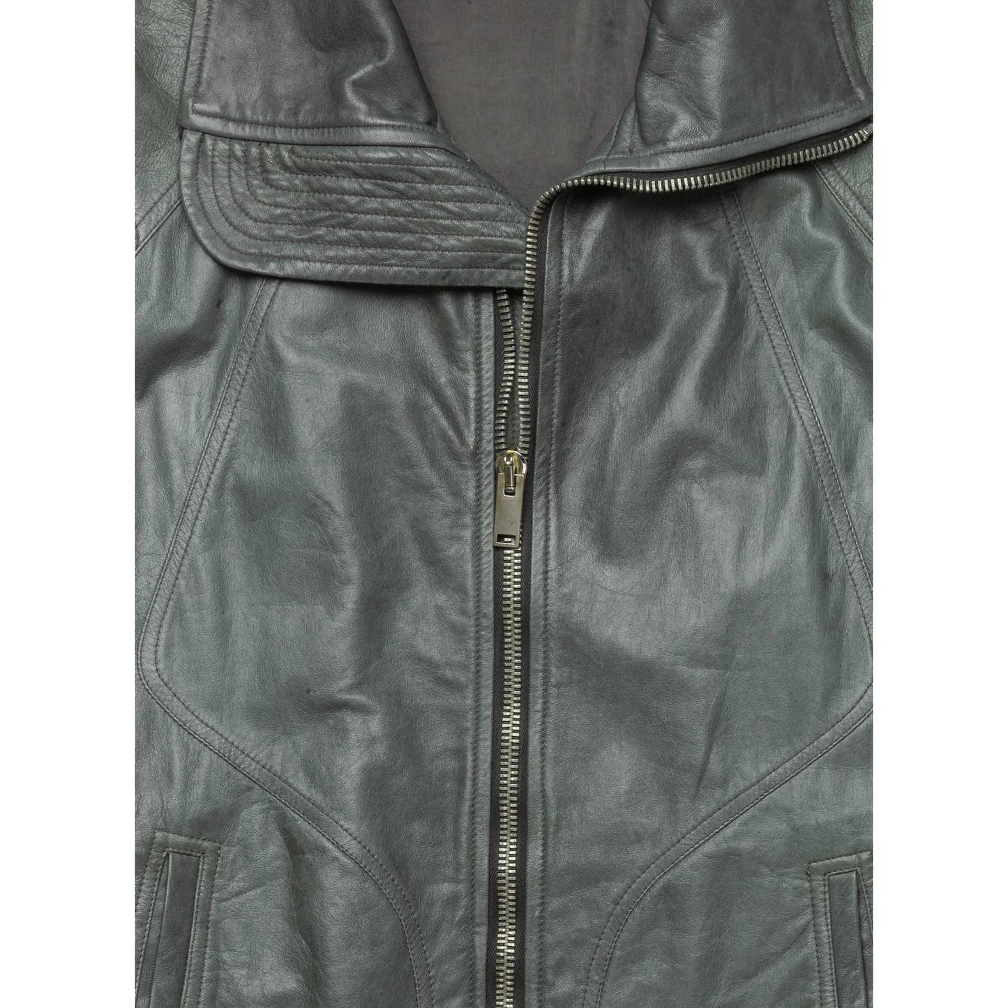 Intarsia Lambskin Leather Jacket