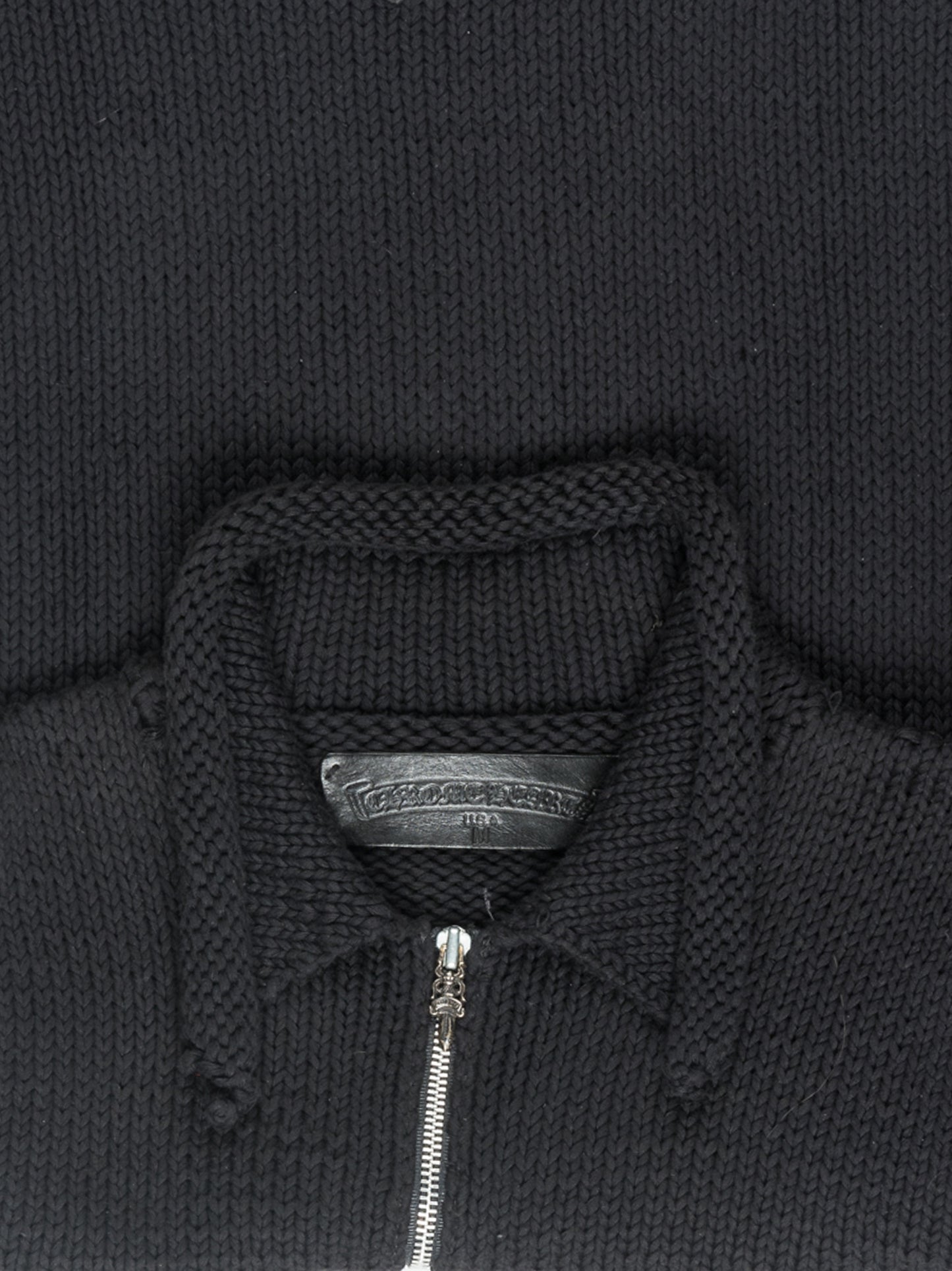 Patched Zip Up Cardigan