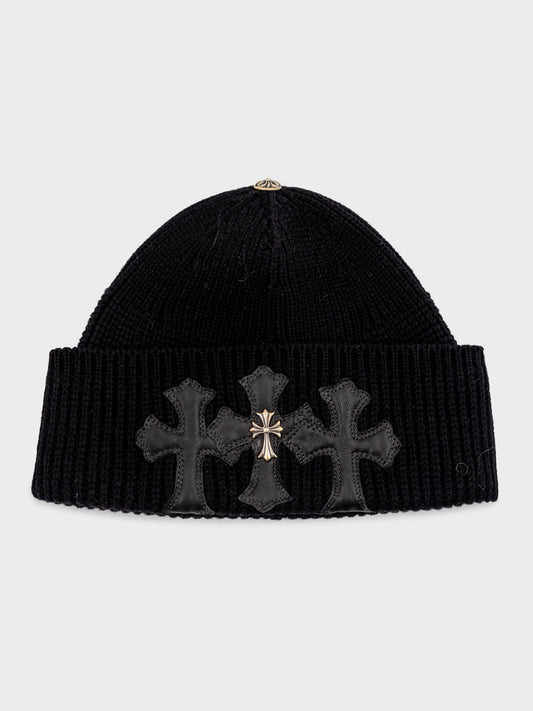 Triple Cross Patch Beanie