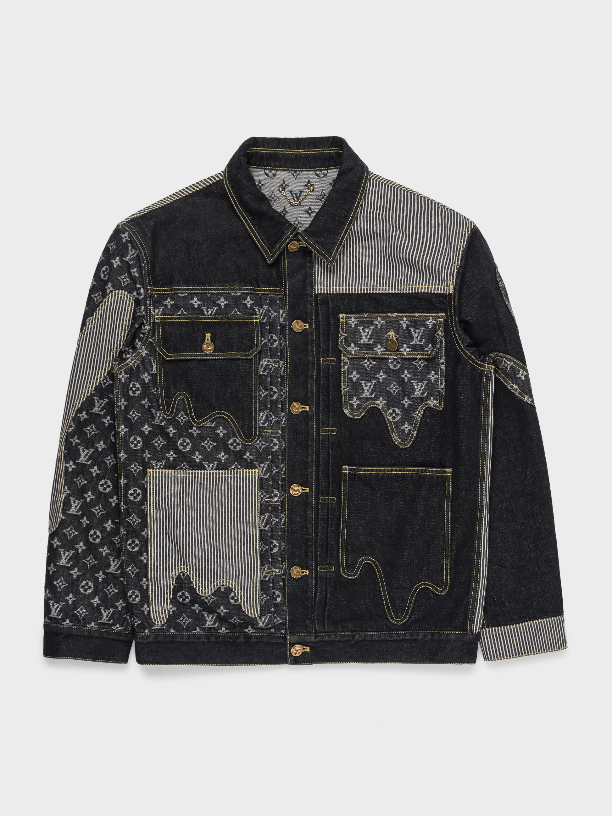 Louis Vuitton Jacket X Nigo Denim Monogram Size 48
