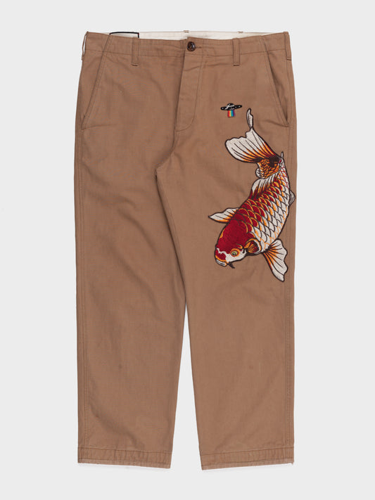 Koi Fish Cotton Pants