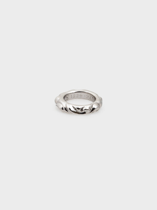 Rhodium Scroll Band
