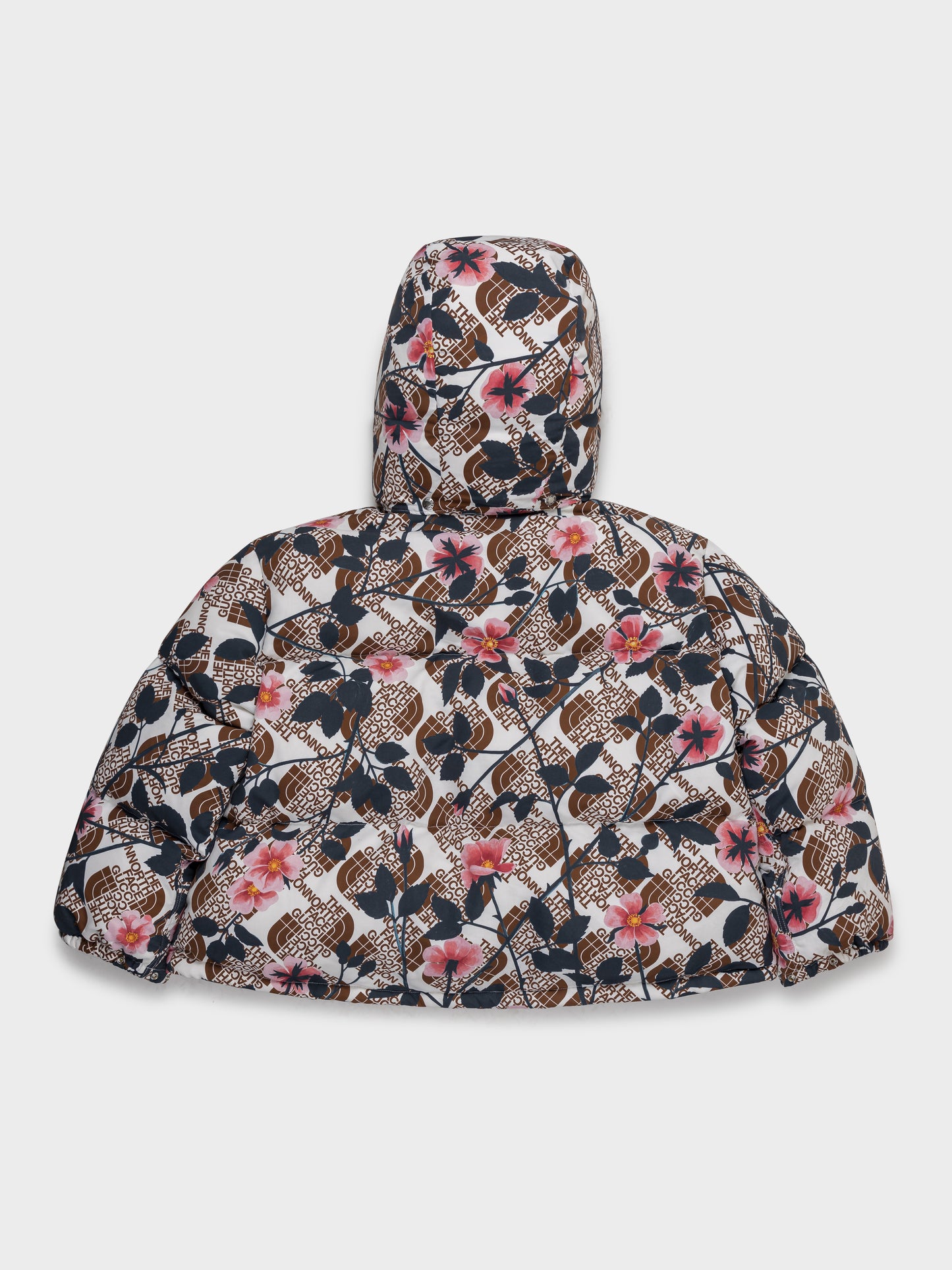 North Face Cropped Floral Down Puffer Jacket