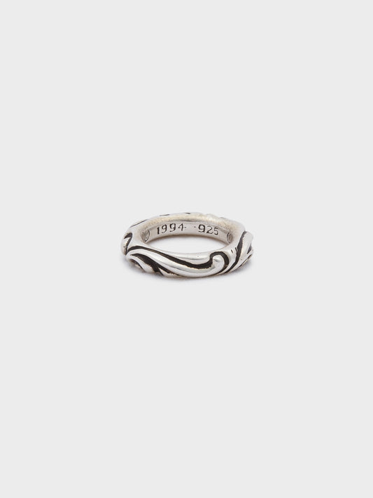 Scroll Band Ring Chrome Hearts