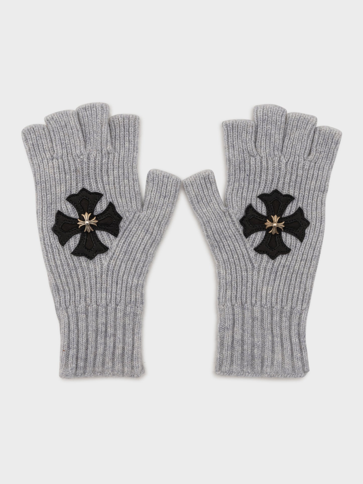 Studded Cashmere Fingerless Gloves