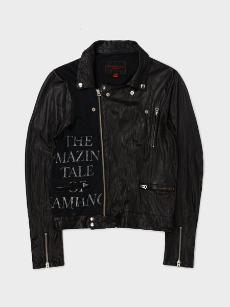 ジャケット・アウター archive undercover uism leather jacket 2 Undercover Leather Double Rider Jacket in Black | FWRD