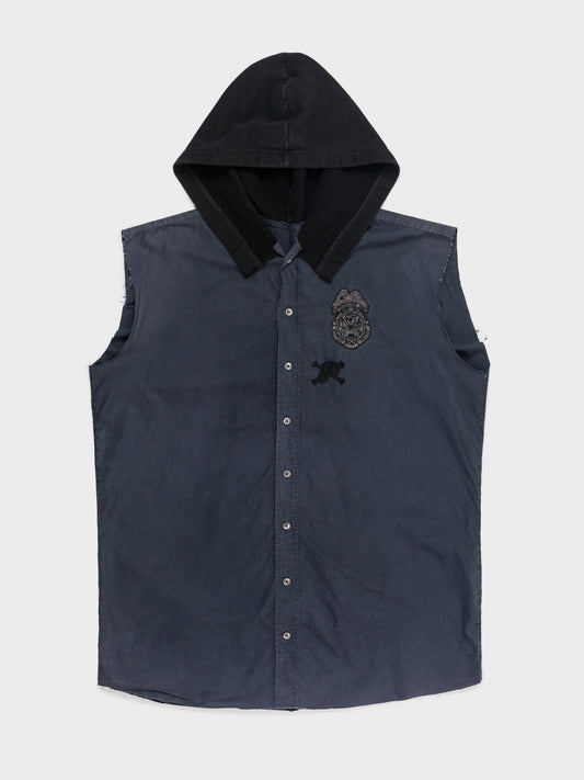 'Consumed' Hooded Button Up Shirt