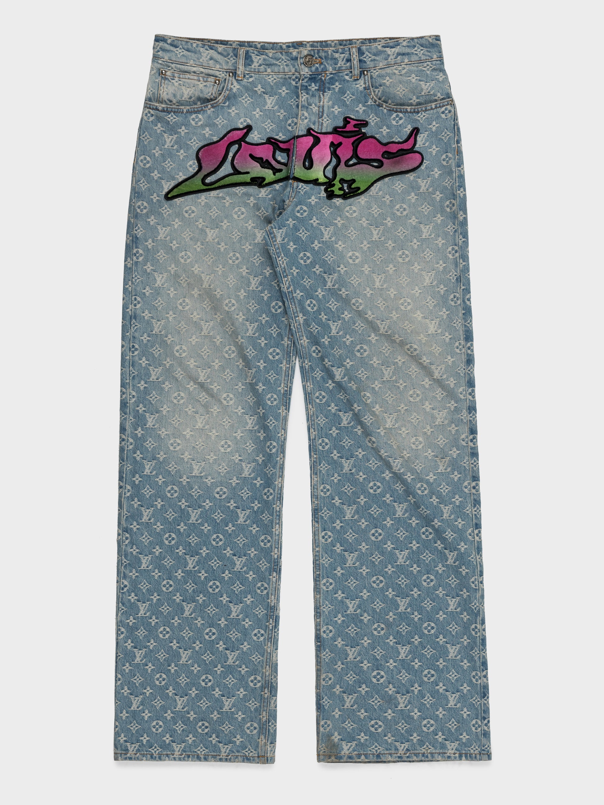 Graffiti Monogram Jeans – Groupie