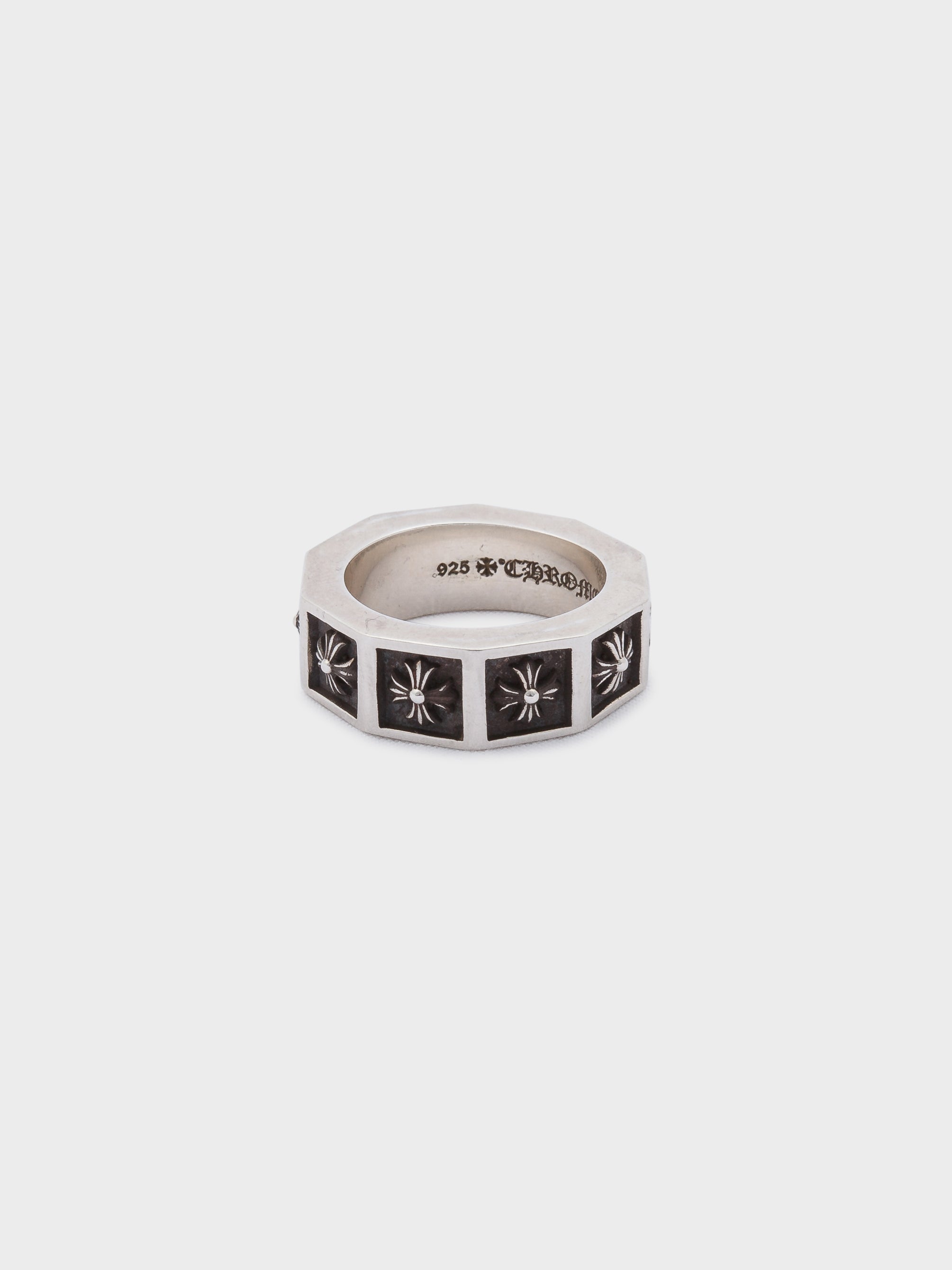 Chrome outlet Hearts Alphabet Block Ring