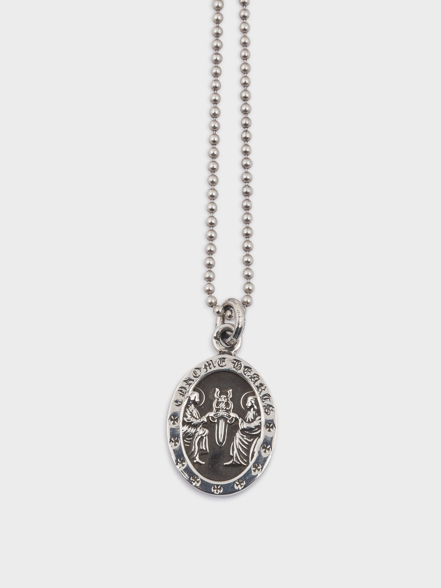 Angel Medallion Pendant (Oval)