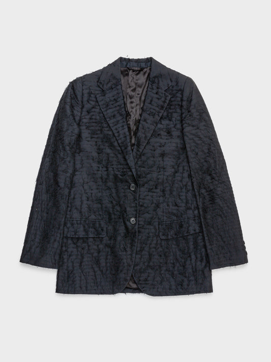 Runway Mohair Distressed Blazer Helmut Lang