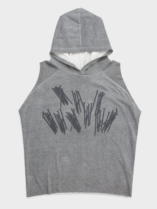 'Consumed' Nails Sleeveless Hoodie Raf Simons