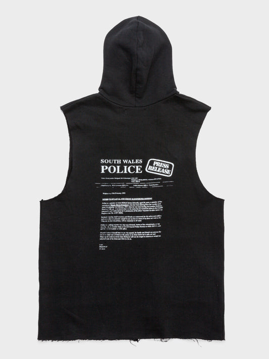 'Riot' Police Sleeveless Hoodie Raf Simons