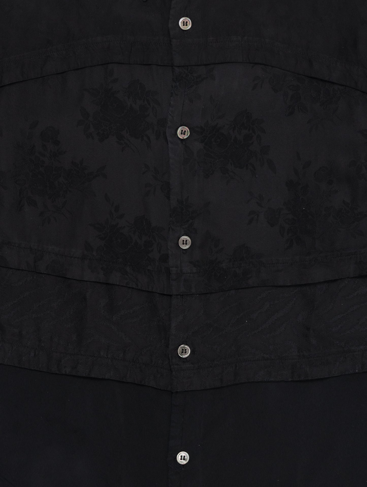 Panelled Cupro Floral Shirt