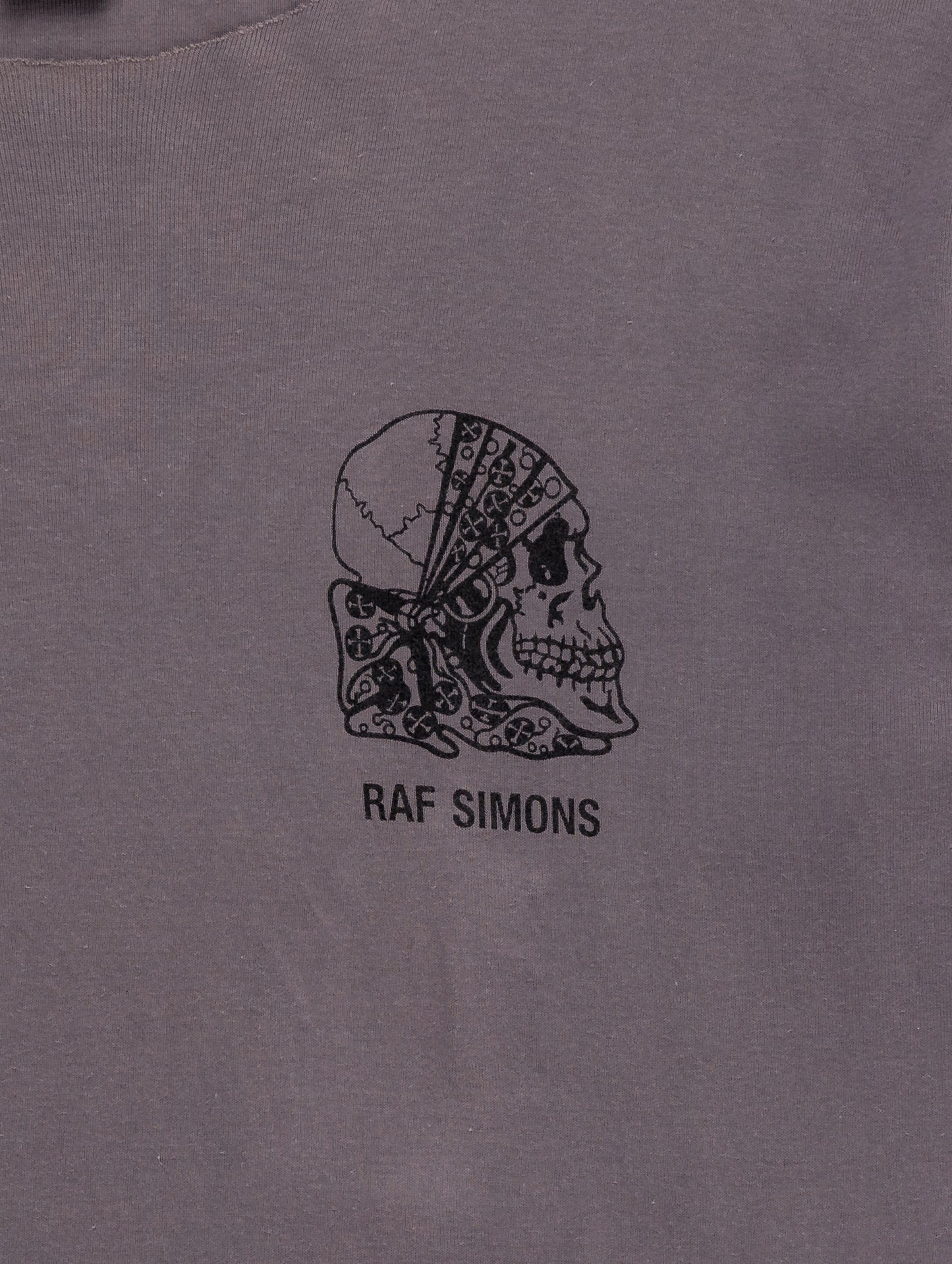 'Radioactivity' Raw Hem Skull Logo Tee