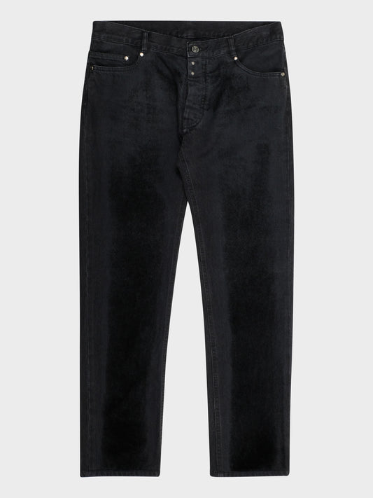 Shaved Velour Stripe Jeans - Groupie