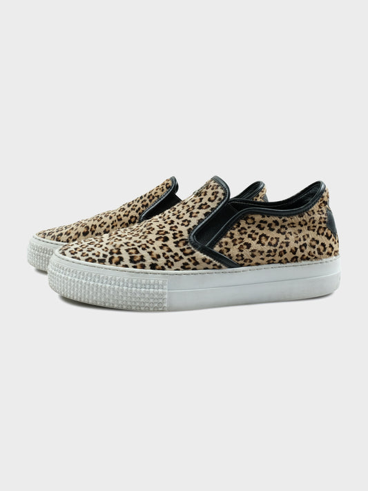 Pony Hair Cheetah Slip Ons - Groupie