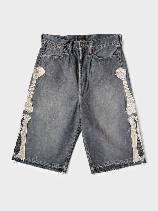 Bone Denim Shorts