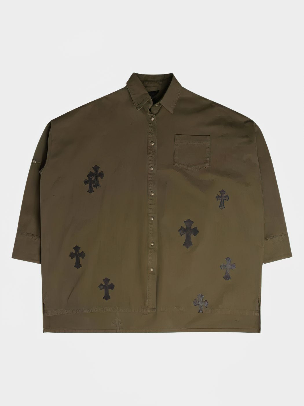 Patched Military Shirt - Groupie