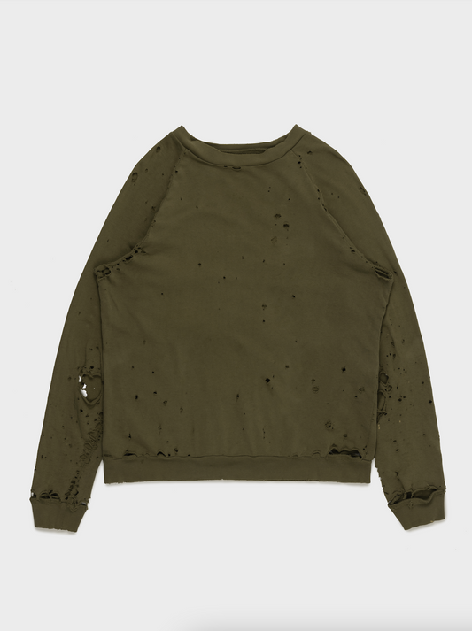 'RIOT! RIOT! RIOT!' Distressed Crewneck