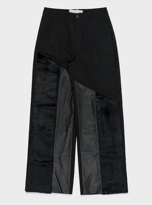 Fur & Leather Hybrid Pants