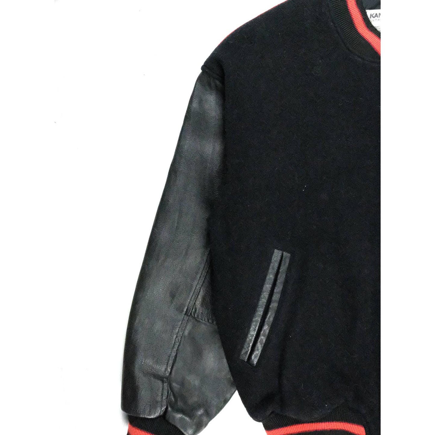 Leather Colorblock Varsity Jacket - Groupie
