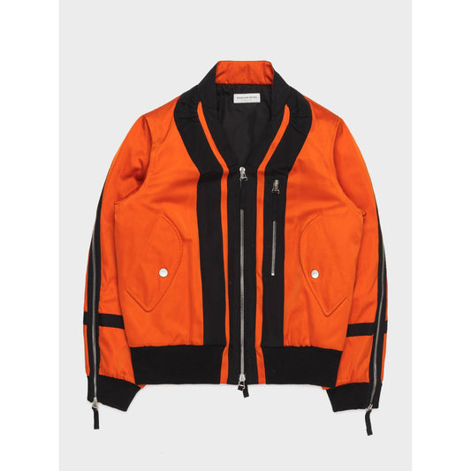 Orange Backzip Bomber Dries Van Noten